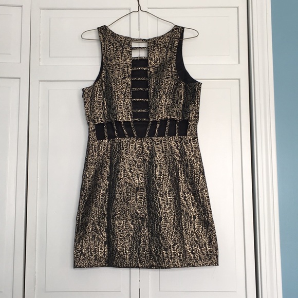 Mustard Seed Dresses & Skirts - NWOT: Gold and black cut out dress